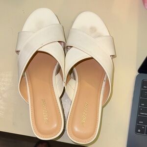 Women's Cream Mules